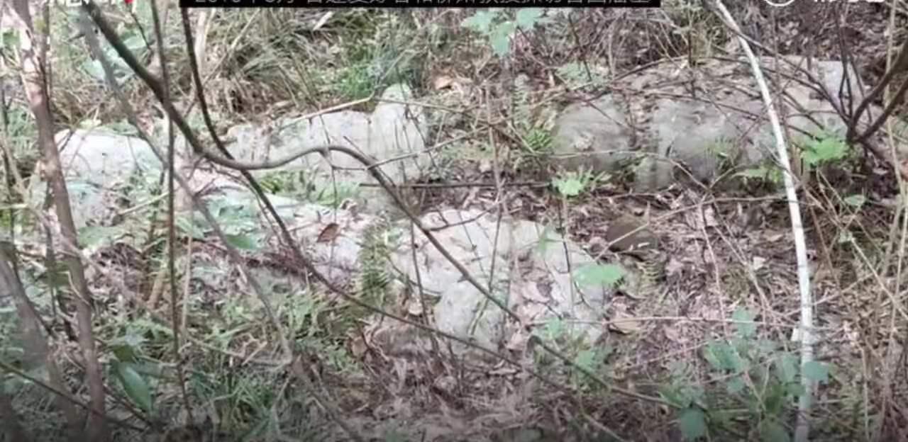 碎裂的石碑_石碑断裂_石碑裂缝