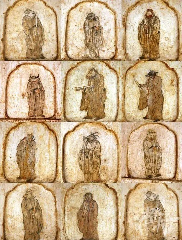 古墓壁画_古墓壁画视频_古代壁画墓
